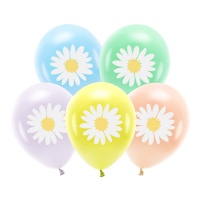 Palloncini colorati a margherita 30 cm - 5 unità