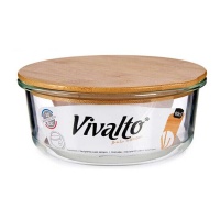 Vasetti in vetro borosilicato da 950 ml con coperchio in bambù